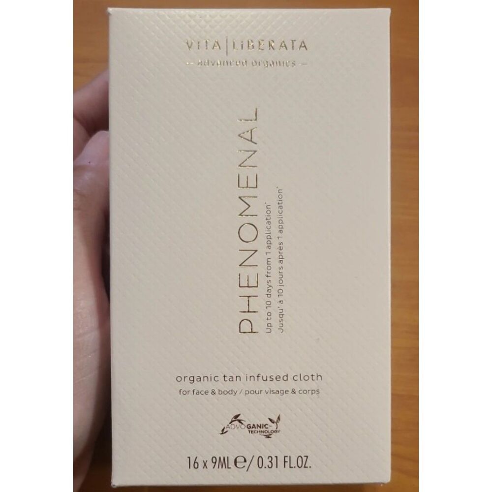 Vita Liberata Phenomenal Organic Tan Infused Cloths 16 Count Self Tanner NEW